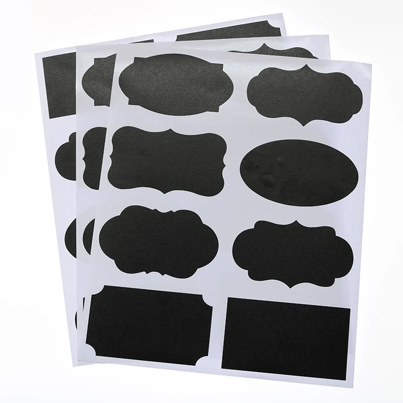 

24pcs Blackboard Sticker Bottle Label Black Rewritable Sticker Children'S Stationery Office Classification Label 85x50mm