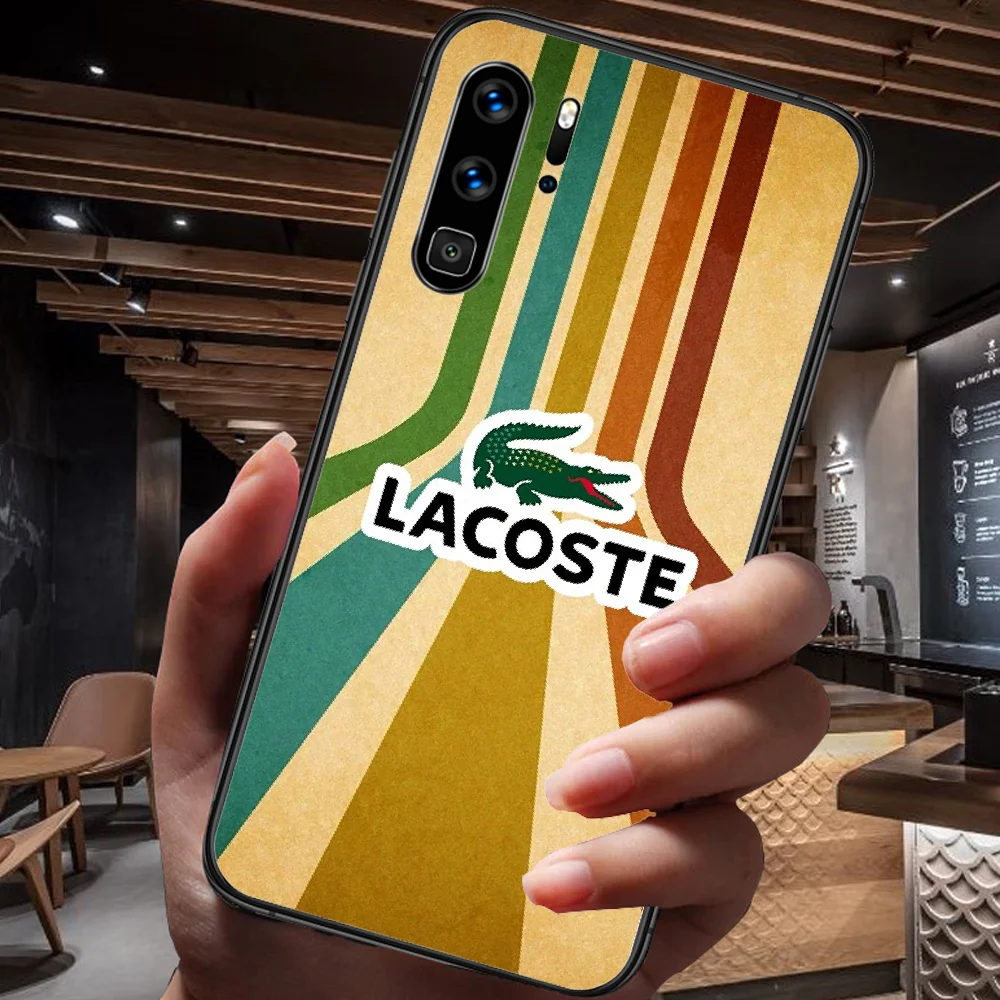 

French Luxury Brand LACOETER Phone Case For Huawei P Mate Smart 10 20 30 40 Lite Z 2019 Pro black Back Trend Hoesjes Tpu Etui 3D