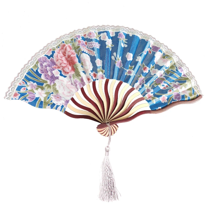 

Antique Fan Folding Fan Chinese Style Women's Summer Carry-on Classical Cheongsam Hanfu Lace Folding Fan Get Fan Holder