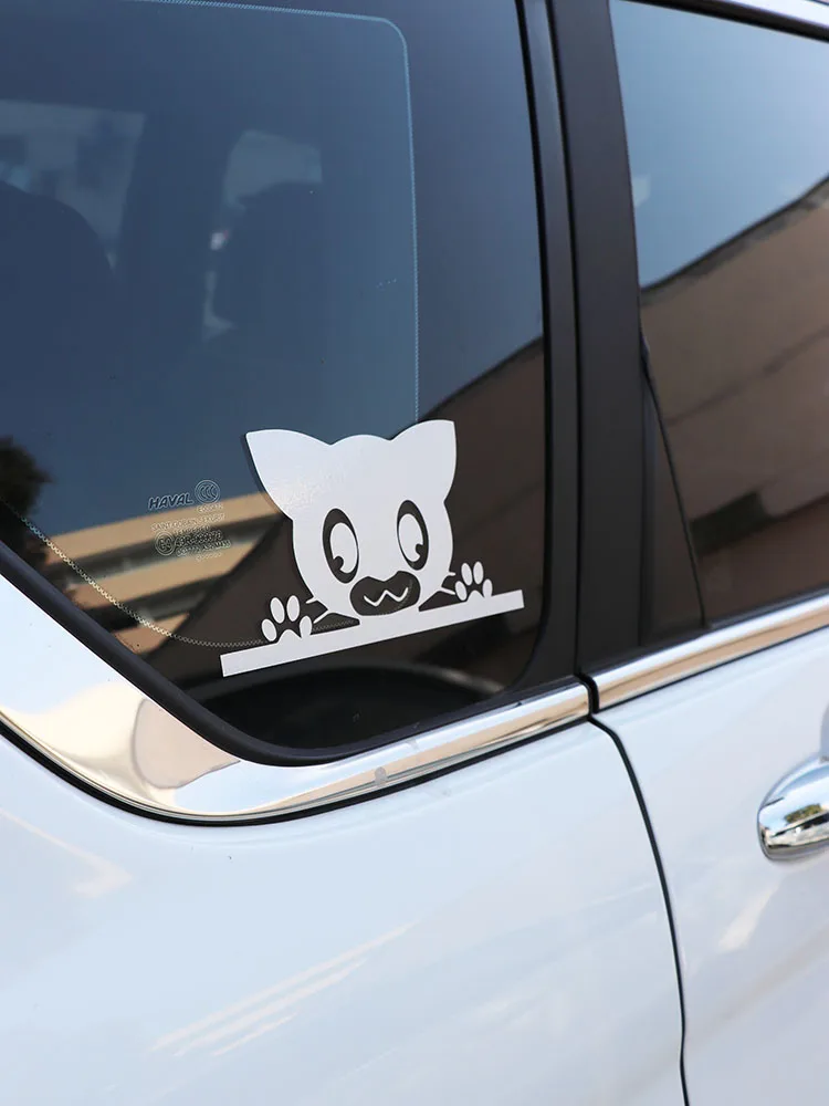 

ZTTZDY 18.1*8.9CM Cat in the window Car Sticker Vinyl Decal Black/Silver ZJ4-0092