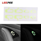 LEEPEE 1 набор, наклейка на дверь автомобиля сделай сам, наклейка на выход, светящиеся наклейки s, аксессуары для интерьера, подходит для Tesla Model 3