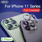 Защитное стекло для объектива камеры Msvii для iPhone 11 Pro, защитная рамка для iPhone 11Pro MAX, металлический сплав, защитная задняя крышка для телефона