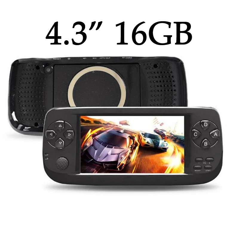 New 64 Bit 4.3 Inch Built-in 3000 Games PAP K3 For CP1/CP2/GBA/FC/NEO/GEO Format Portable HD Handheld Video Game Console(B | Электроника