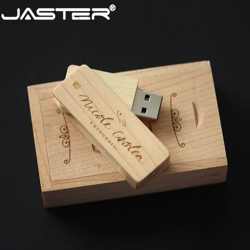 JASTER хит продаж креативный вращающийся деревянный USB + ручка накопитель (более 10