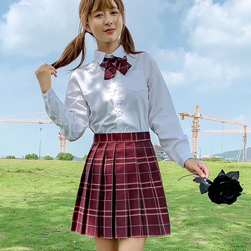 

Plaid Skirt Summer 2021 Women Skirts Campus Lovely Girl School Skirt Girls Checked Miniskirts & Bow Tie JK PS1254