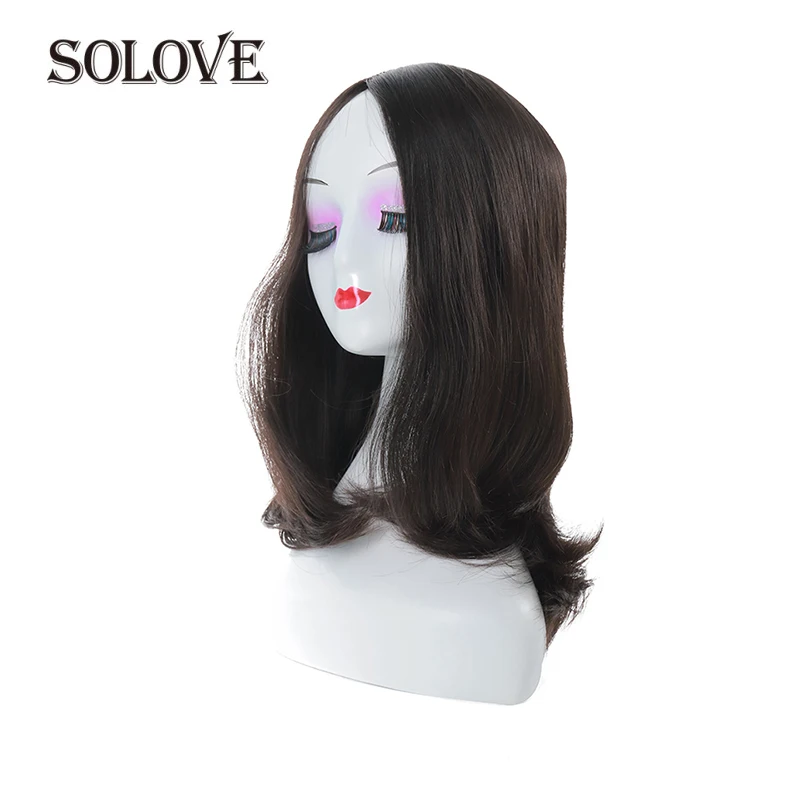 SOLOVE Kosher-peluca con Base de seda, pelo de bebé sin procesar, cabello virgen europeo