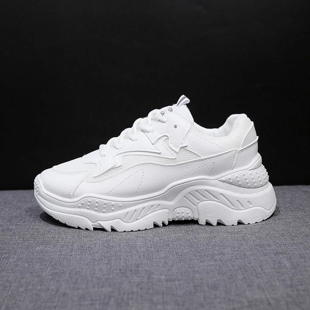 SAGACE Женские повседневные удобные кроссовки; женская модная дышащая Спортивная обувь; женская обувь на платформе со шнуровкой; женские кроссовки