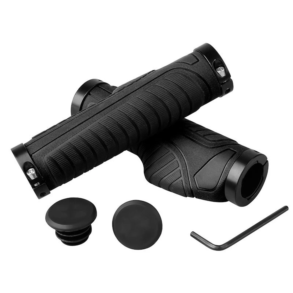 

Bicycle Grips MTB Rubber Handlebar Grips Shockproof Anti-Slip Racing Road Bike Grips Ergonomic Lock Cycling Handlebar