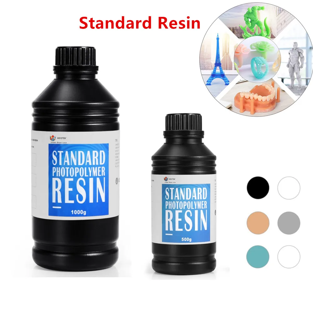 WEISTEK 500 нм 1000 г/г жесткая УФ чувствительная Смола Стандартный фотополимер для Anycubic