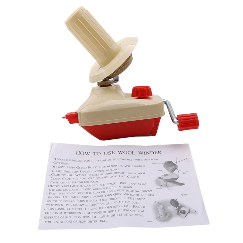 Handheld Swift Coiler Yarn Fiber String Ball Wool Winder Hand Operated Cable Craft Small Household Winding Machine HOT |