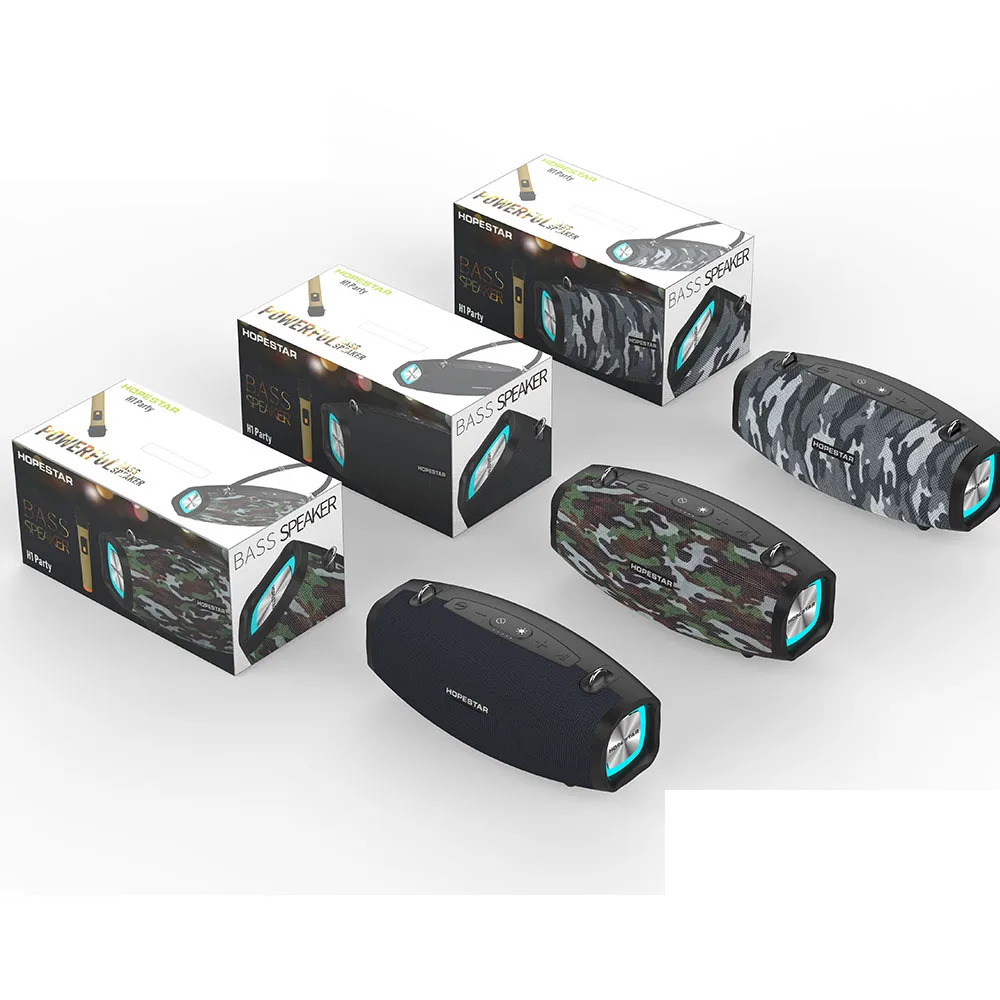 

HOPESTAR H1 Party Bluetooth Speaker Wireless Subwoofer Outdoor Portable Loudspeaker Music Player Hifi Speakers with Microphone