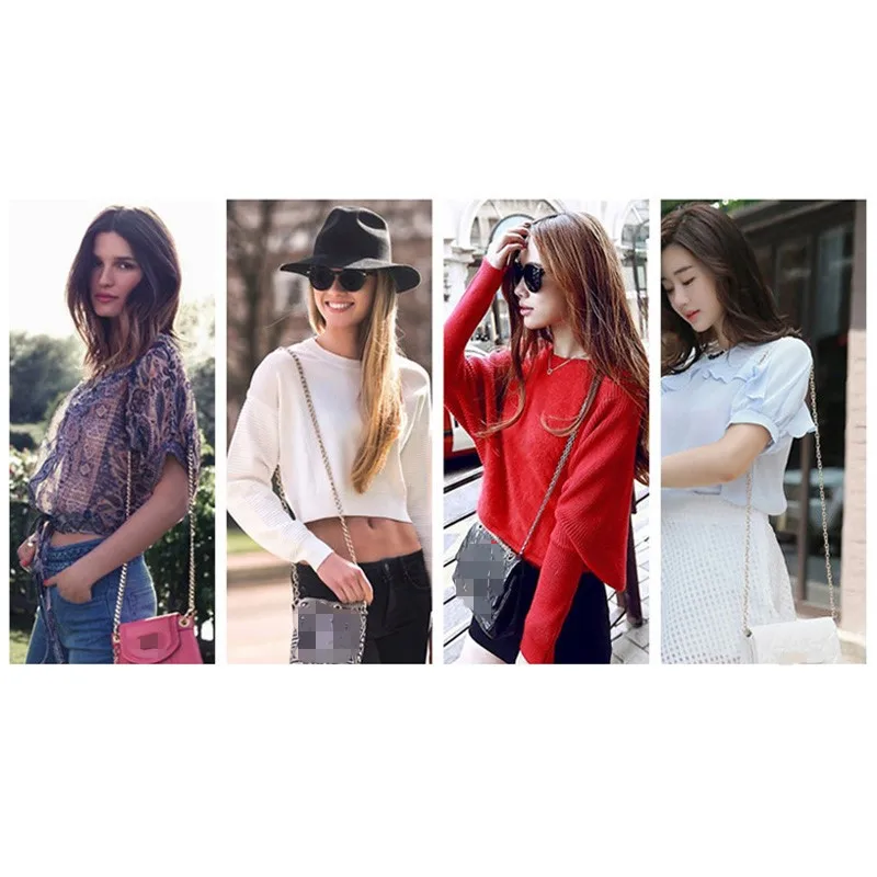 

2020 New Fashion Handbag Metal Chains Shoulder Bag Strap DIY Purse Chain Gold Silver Bag Handles Bag Chain Accessories