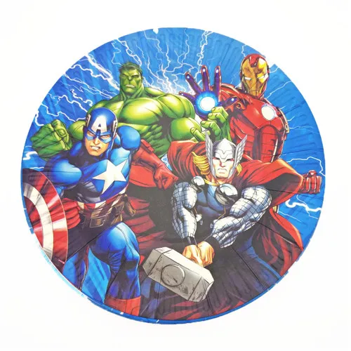 10 шт./компл. 7 дюймов DISNEY The Avenge Superhero одноразовые пластинчатые товары для детской