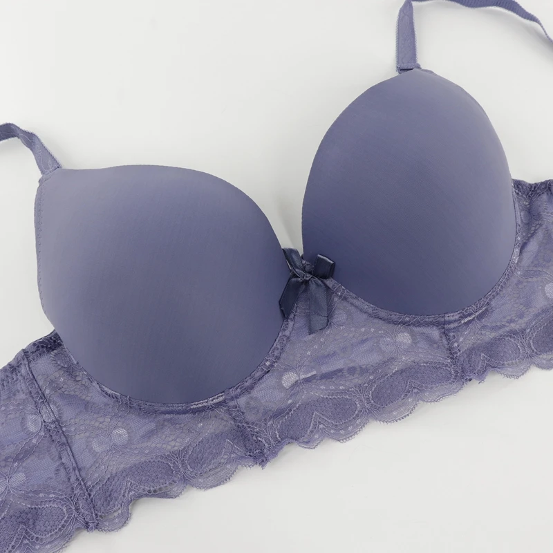 Beauwear Lace Band Longlined Bra Female Brassiere Lingerie Unlined Push Up Seamless Comfortable Full Coverage Plus Size 42D-48DD | Женская