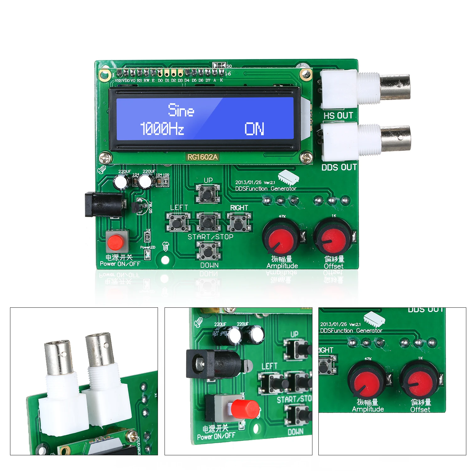 DDS Function Signal Generator Module Sine Square Sawtooth Triangle 1Hz-65534Hz Source Components | Инструменты