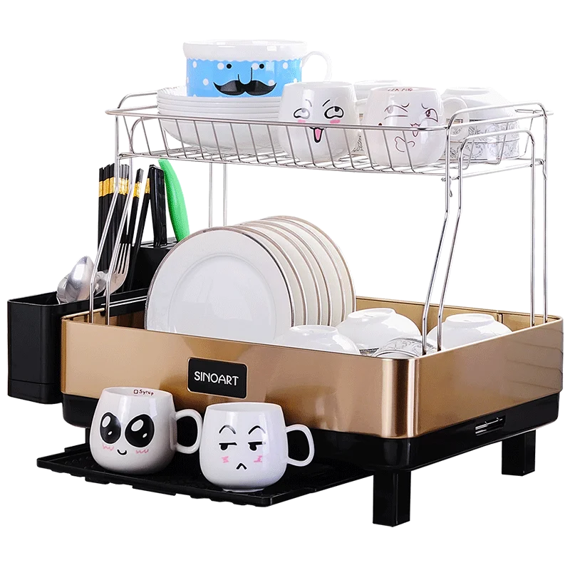 Стеллаж для чашек из нержавеющей стали дренажная стойка раковины стандартная