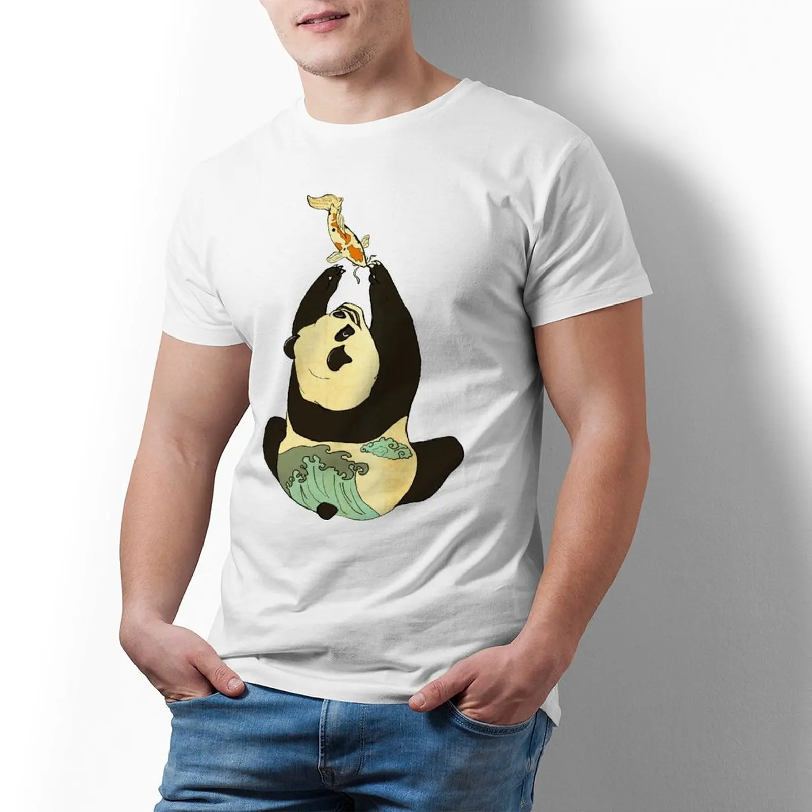 

Футболка мужская оверсайз с принтом панды, 100 хлопок