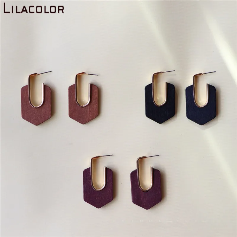 Женские винтажные серьги-гвоздики в форме буквы U | Украшения и аксессуары