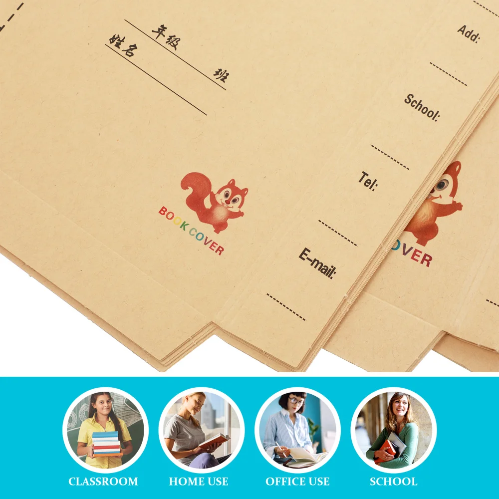 

30Pcs Book Cover Brown Paper Book Film Decorative Book Case School Supplies