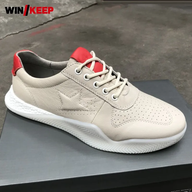 Высокого качества на шнуровке Мужские модельные туфли из натуральной кожи с