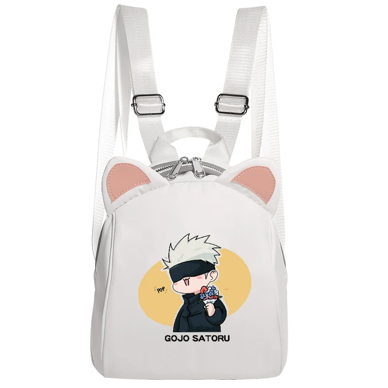 

Anime Jujutsu Kaisen Itadori Yuji Cute Cat Ear Backpack School Bag Student Harajuku Cartoon Casual Large Capacity Shoulders Bag