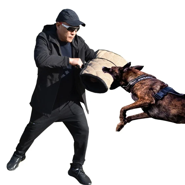 

Dog training black-edged twill jute fluttering sleeves German shepherd dog sleeve protector