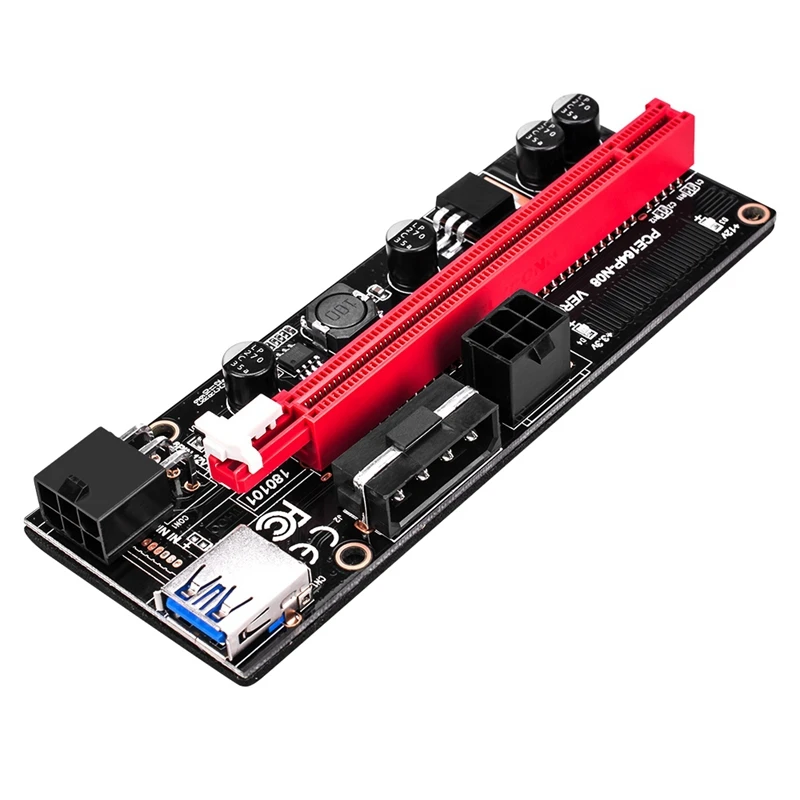5 шт. Райзер Ver009 USB 3 0 Pci E Ver009S Express 1X 4X 8X 16X адаптер карта Sata кабель питания от 15Pin до 6