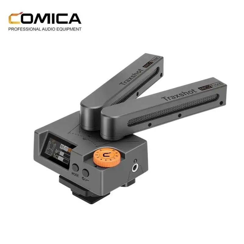 

Comica Smartphone Traxshot Super Cardioid Transformable Mono Stereo Microphone Phone for Camera Live Broadcast