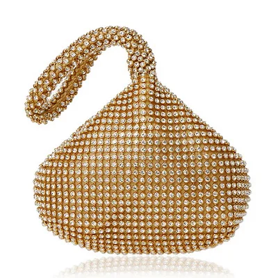 YM1217gold Женский клатч GLOIG с бриллиантами, мягкие стразы, вечерние сумки, свадебные мини-сумочки для невесты, вечерние, вечерние, вечерний чехол - Цвет: YM1217gold