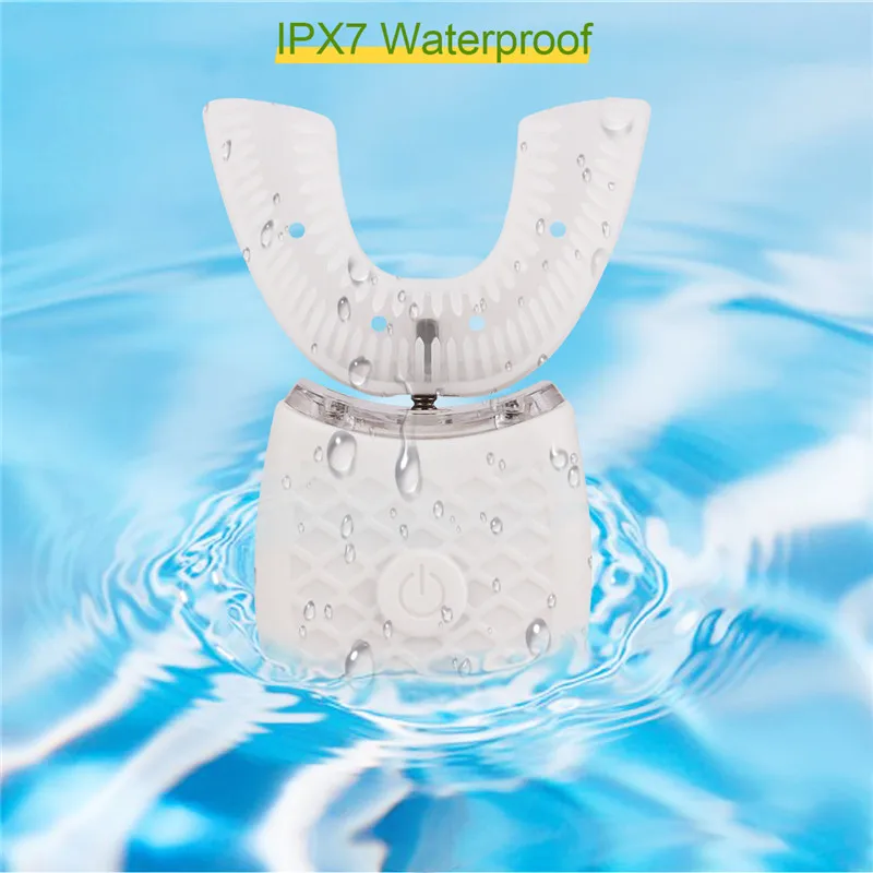 360 градусов Nano U тип электрическая зубная щетка usb зарядка с синий светильник