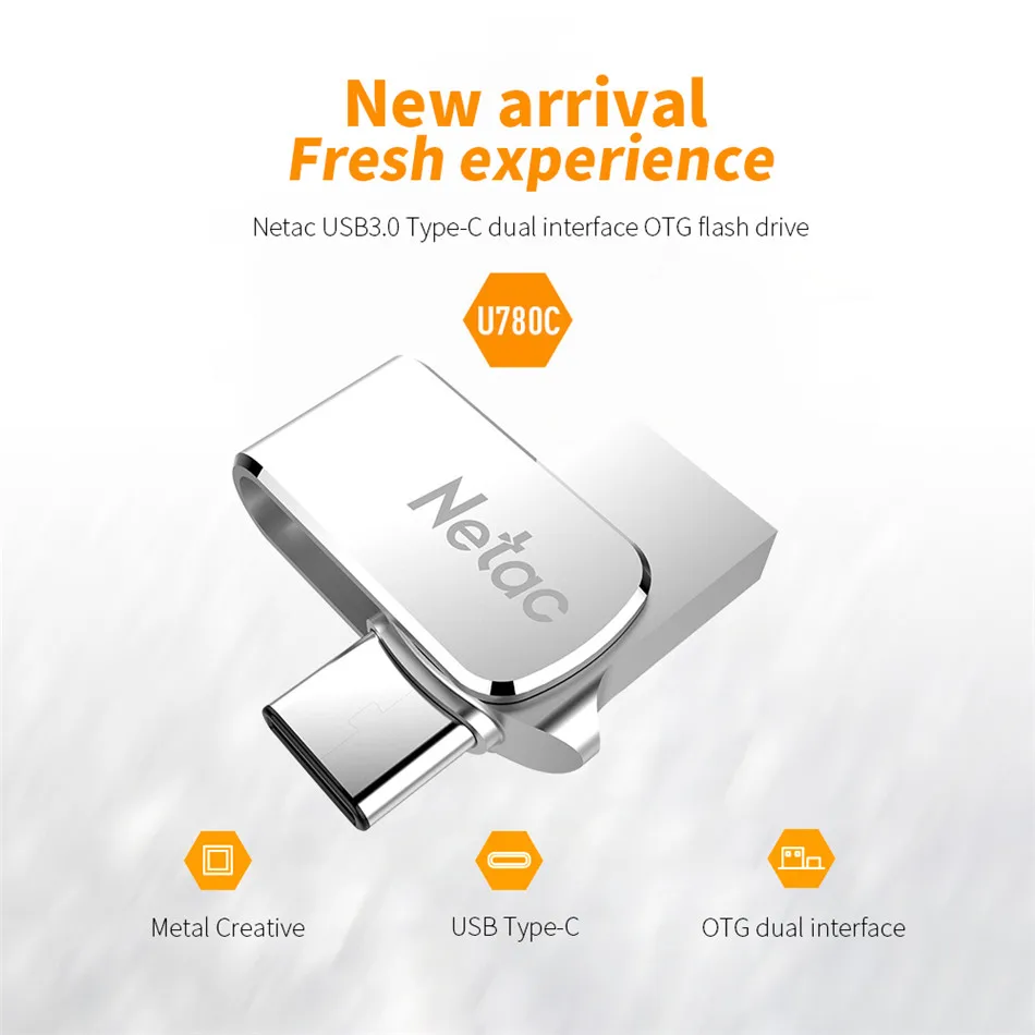 Netac металлический флеш накопитель 64 ГБ 32 Type C USB 3 0 двойной интерфейс 16 Гб OTG|USB