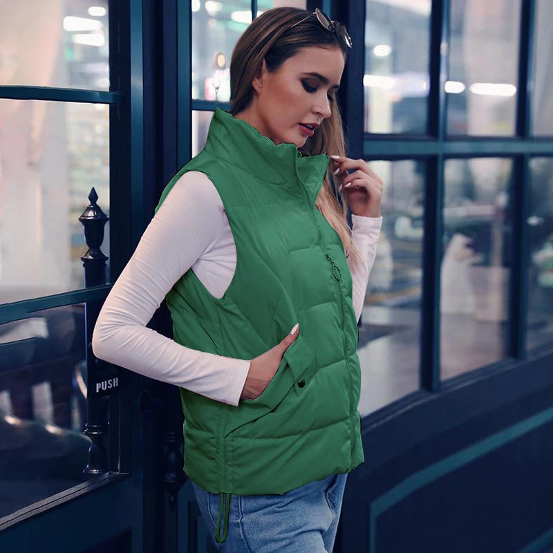 IClosam зимний женский пуховый жилет Модный без рукавов куртка теплый пуховик плюс