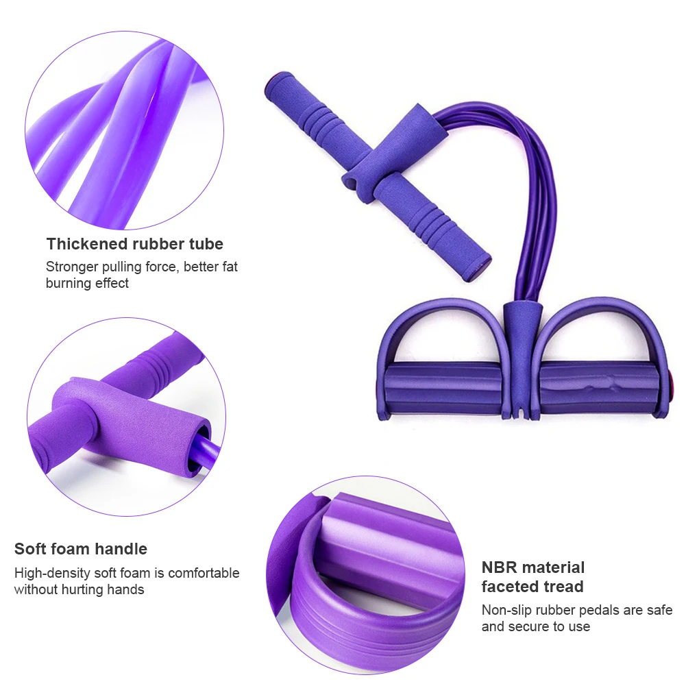 

Pedal Resistance Band Exercise Bands With Handles Elastic Pull Rope For Waist Arm Leg Training Gym Sport Training Elastic Bands