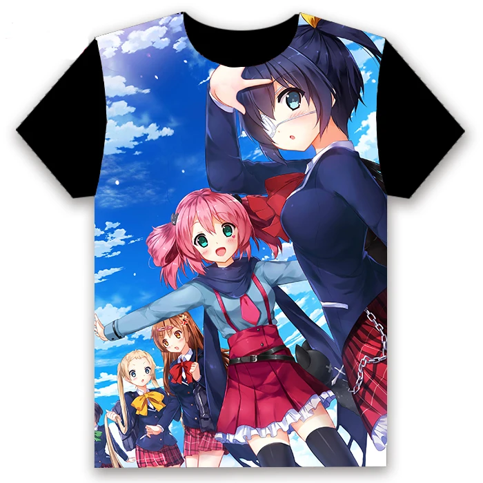 Аниме футболка Chuunibyou Demo Koi ga Shitai! Таканаши Рикка косплей короткий рукав унисекс