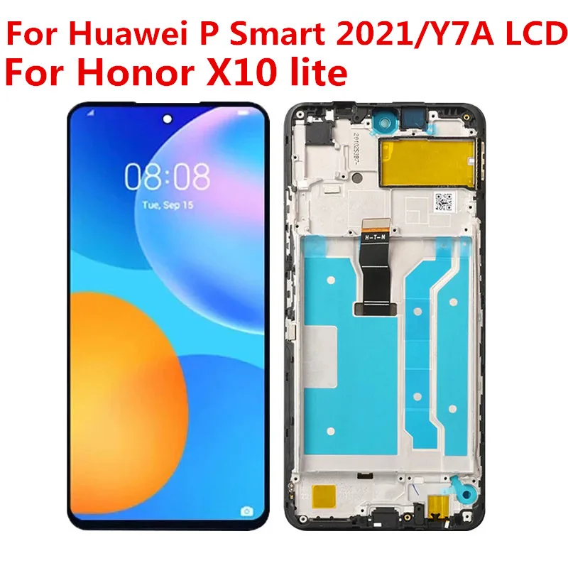 Для Huawei P Smart 2021 PPA-LX2 ЖК-дисплей с сенсорным экраном дигитайзер в сборе для X10 Lite Y7A -