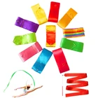 Цветные ленты для спортзала, танцевальная лента для ритмичного искусства, гимнастики, балета, танцевальные ленты для тренировок, 1 м, 2 м, 4 м, 6 м