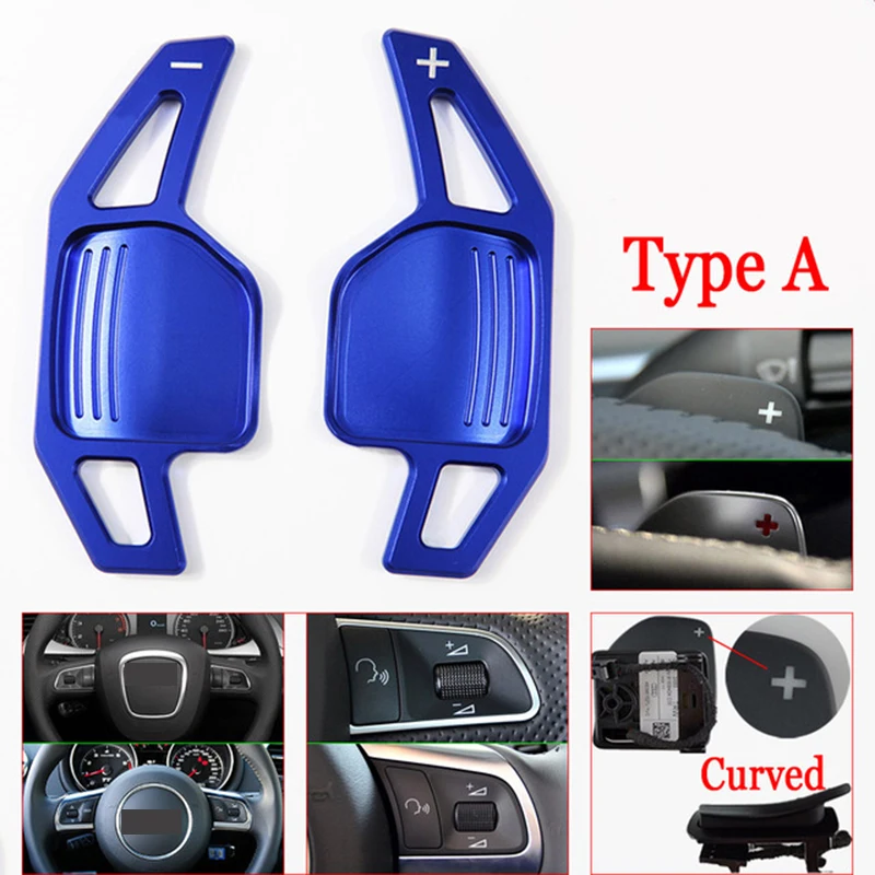 Алюминиевый Рычаг переключения передач на рулевое колесо для Audi A1 A3 A4 A5 A6 A7 A8 Q5 Q7 TT