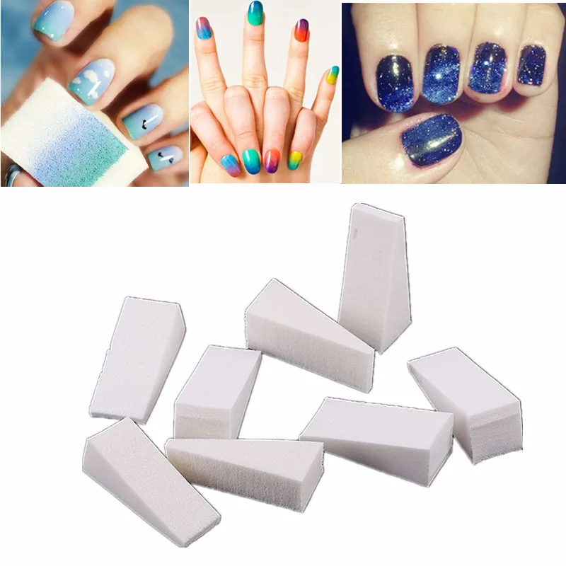 8 шт. DIY градиентные мягкие губки для ногтей пилки гель изменения цвета