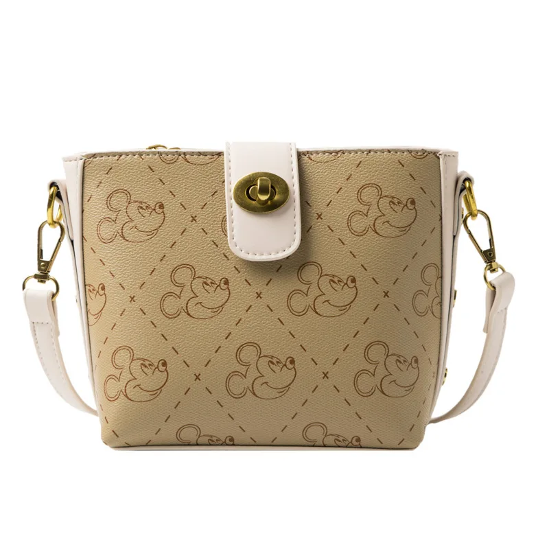 

2021 Summer Disney Anime Mickey Mouse Fashion Pu Shoulder Bag Leisure Messenger Bag Lady Handbag Shopping Tote Bag Cute Purse
