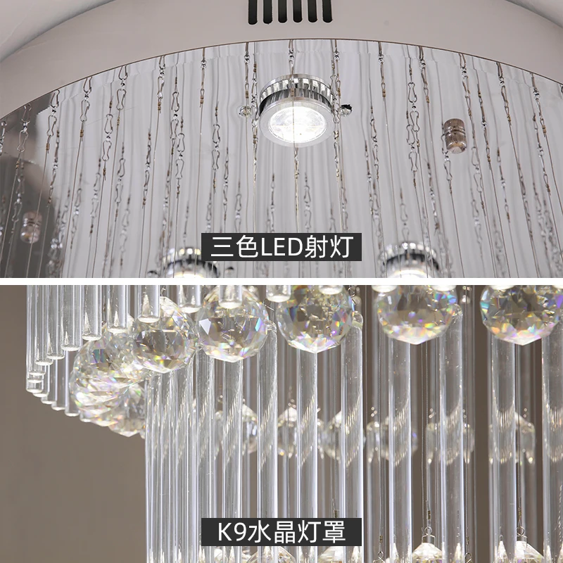 Роскошная длинная Люстра для лестницы простая хрустальная лампа дуплексного