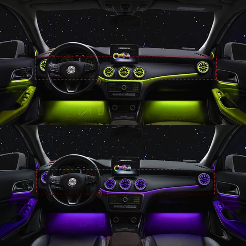 Передний и задсветодиодный ные вентиляционные отверстия турбины для Mercedes A class w176