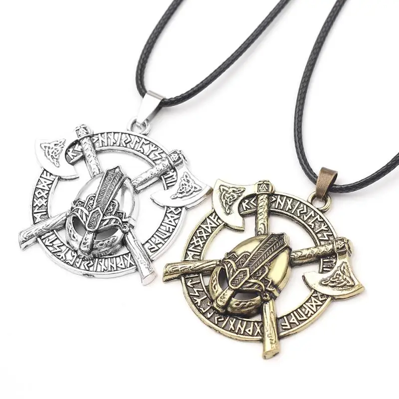 Модное Трендовое мужское ожерелье в стиле ретро 2021 подвеска виде шлема воина