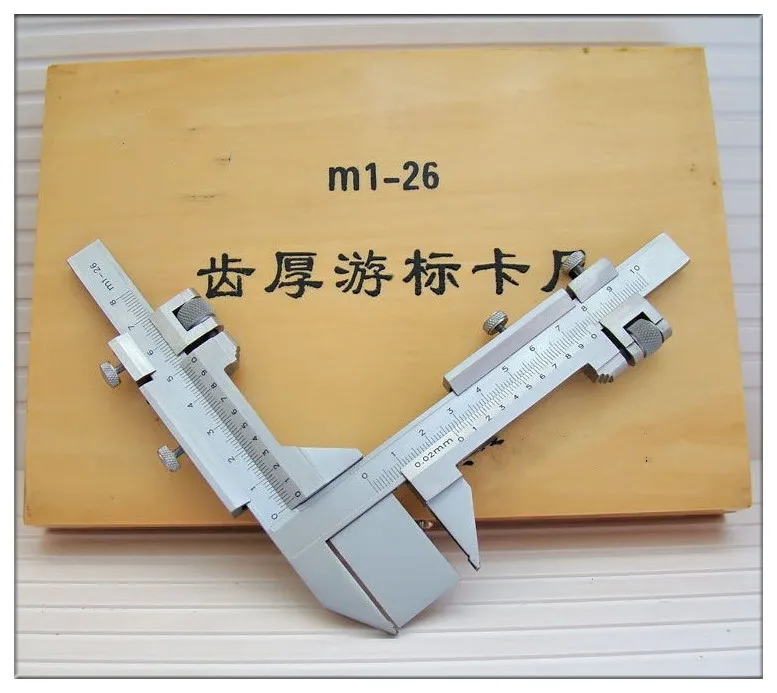 

Tooth thickness caliper M1-26*0.02mm Vernier tooth thickness measurement Tooth thickness vernier caliper