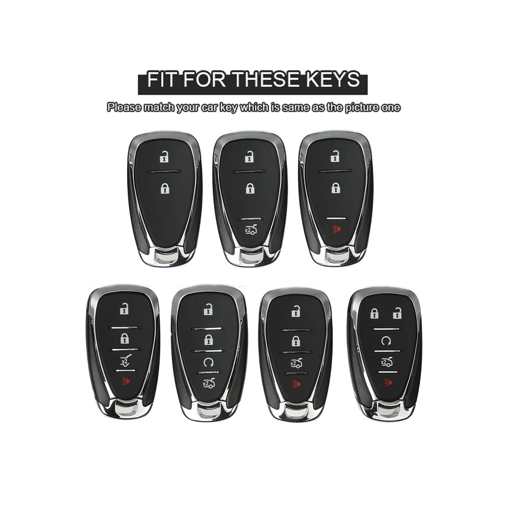 

Zinc Alloy Car Remote Smart Key Case Cover Key Chain Fob For Chevrolet Key Holder Chevy Camaro Cruze Malibu 2017 Car Accessories