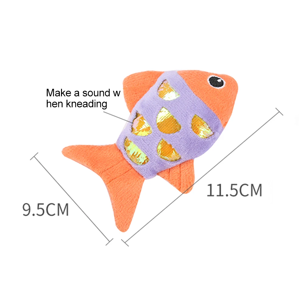 

Pet Cat Kitten Plush Cute Fish Doll Catnip Interactive Bite-resistant Chew Toy Pet Puppies
