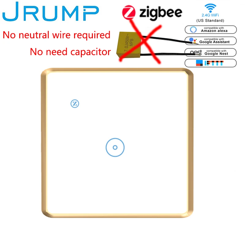 Умные сенсорные выключатели Zigbee европейского стандарта настенный выключатель