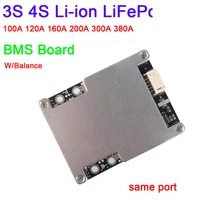 4s 3s 12v 100a 200a 300a 380a lithium li ion lifepo4 battery protection board bms balance high current ups inverter 3 2v 3 7v