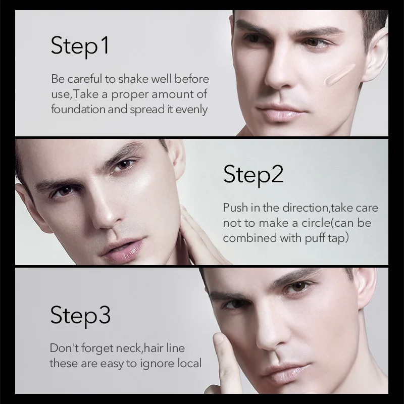 30 г Мужская стойкая основа для лица Жидкая Основа крем Полное покрытие консилер