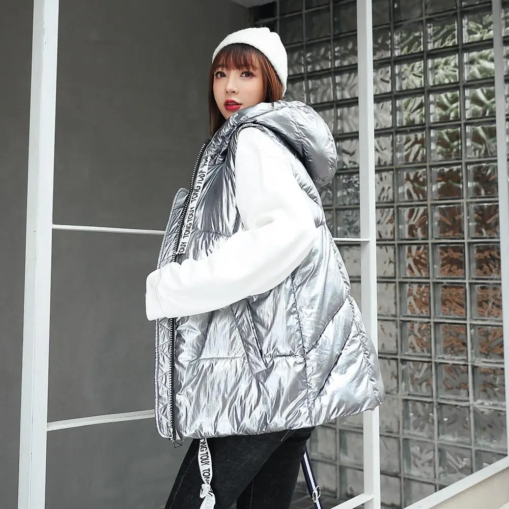 Vrex Women clothing Autumn and winter New Arrival 2019 Shiny bright Unbelievable cotton jacket Flash woman | Женская одежда