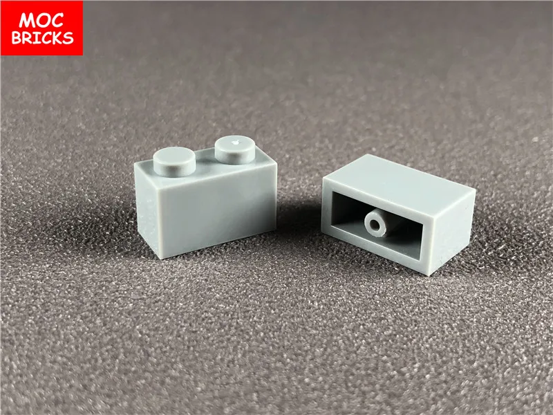 50 шт./лот MOC Кирпичи DIY красочный кирпич 1x2 с нижней трубкой подходит для 3004
